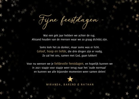 Christelijke kerstkaart met foto - Geloof hoop en liefde 3