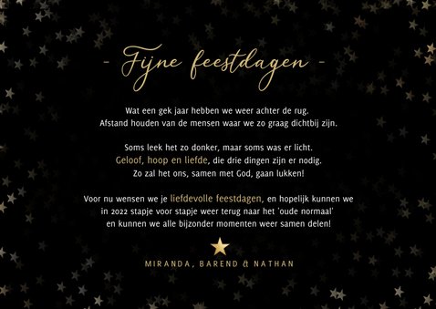 Christelijke kerstkaart met foto - Geloof hoop en liefde 3