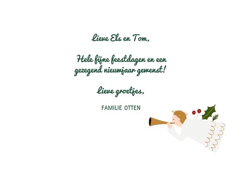 Christelijke kerstkaart met illustratie 3