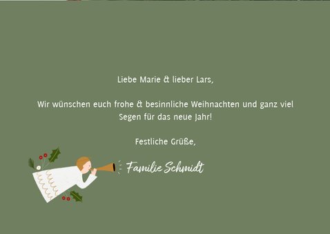 Christliche Weihnachtskarte Silent Night mit Foto 3