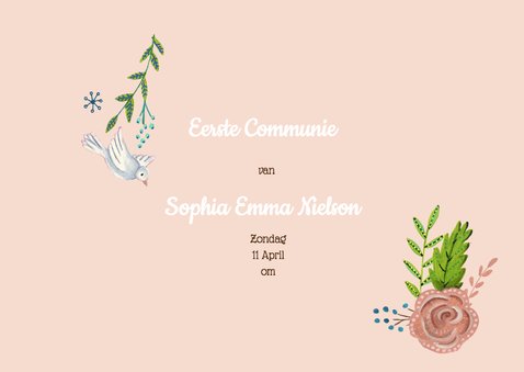 Communie Bloemen Hout Kruis 3