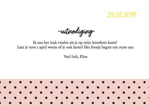 Communie - lentefeest met foto stippen 3