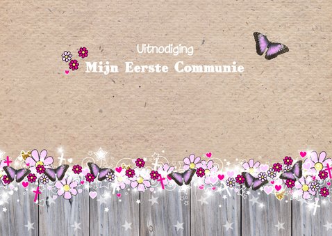 Communie lief hip vlinder foto 3