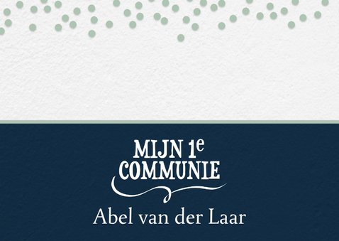 Communiekaart confetti en toffe foto 2