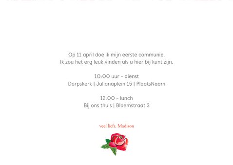 Communiekaart Geheime Rozentuin 3