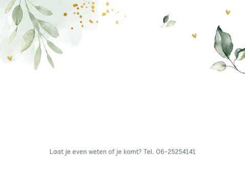 Communiekaart waterverf groen goudlook 2