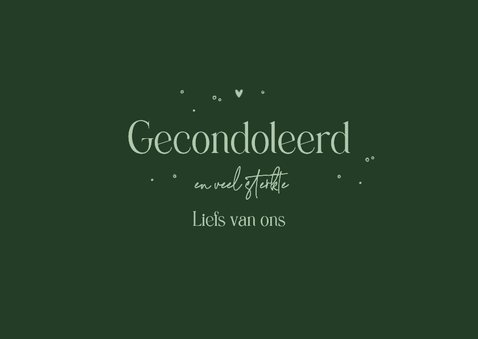 Condoleance bloemen gerbera line art verlies groen stijlvol 3