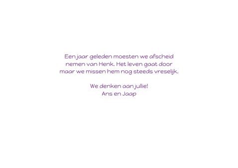 Condoleance een jaar later 3