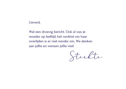 Condoleance En toen werd het stil - strand 3