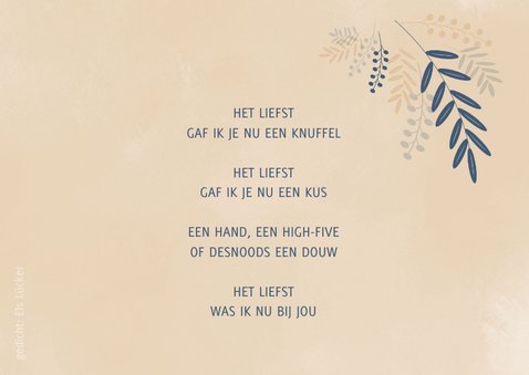 Condoleance Het liefst was ik nu bij jou 2