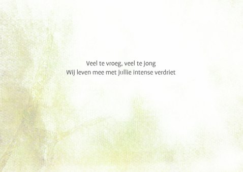 Condoleance kaart fris groen blad 3