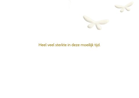 Condoleance kaart white butterfly 3