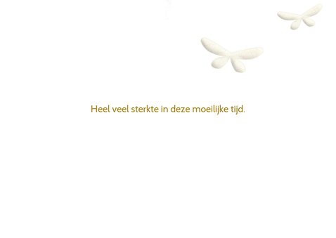 Condoleance kaart white butterfly 3