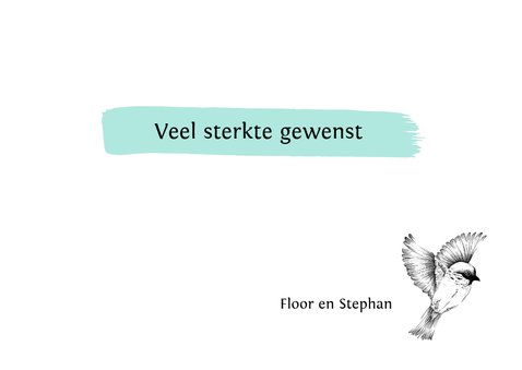 Condoleance - met oprechte deelneming vogel 3