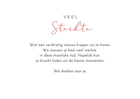 Condoleance sterkte kaart met foto van takje met rode bessen 3