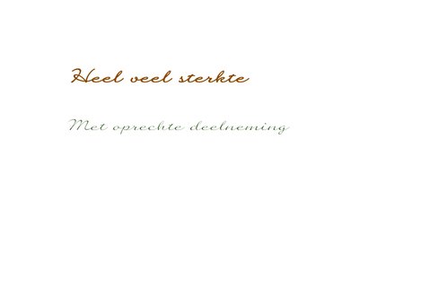 Condoleance woorden tekort 3