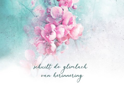 Condoleancekaart bloesempracht in roze 2