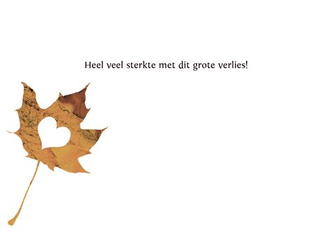 Condoleancekaart herfstbladeren grungy 3