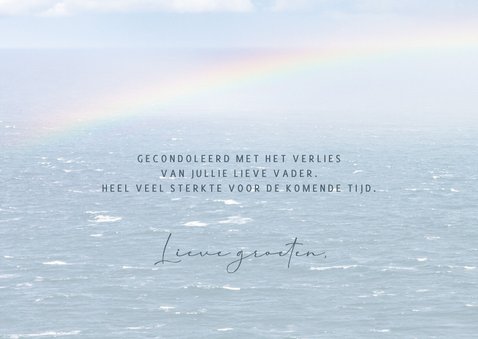 Condoleancekaart met regenboog 3