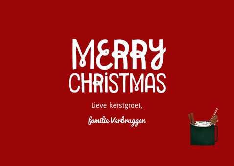 Cozy kerstkaart met foto en illustratie 3