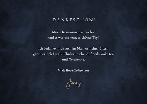 Dankeschönkarte Erstkommunion Foto & Sternchen 3