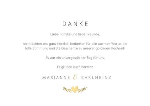 Danksagung zum Hochzeitsjubiläum eigenes Foto 3