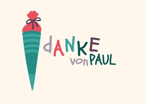 Danksagung zur Einschulung ABC 2