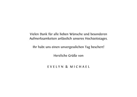 Danksagungskarte Hochzeitstag Foto in Herz 3