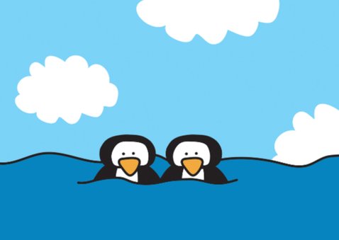 Dierenkaart Pinguins 2