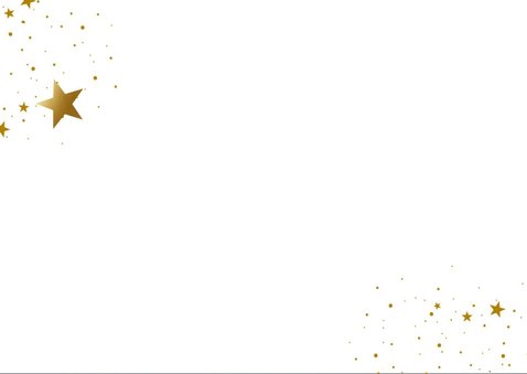Donkerblauwe nieuwjaarskaart met gouden sterren 2