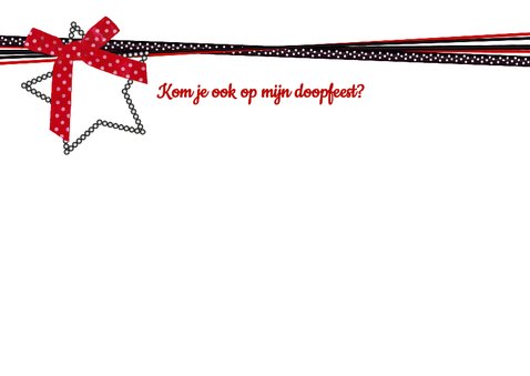 Doop foto met lintjes en hart 2