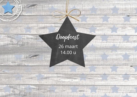 Doopfeest jongen ster 2