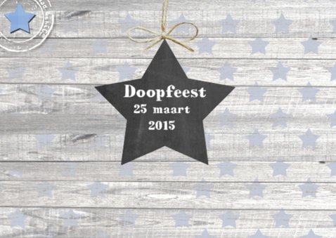 doopfeest jongen ster 2