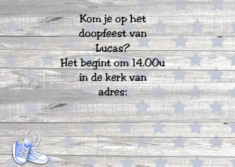 doopfeest jongen ster 3