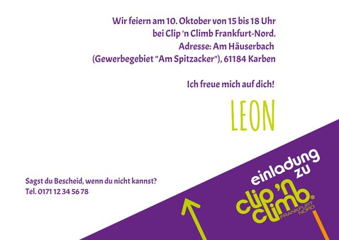 Einladung Clip 'n Climb Frankfurt Nord 3