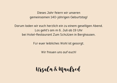 Einladung Gemeinsam Gut aussehen 140 3