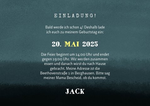 Einladung Kindergeburtstag Feuerwehrauto mit Foto 3
