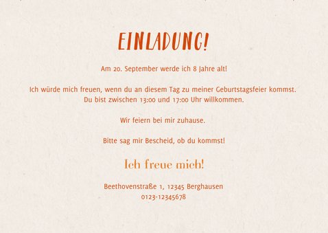 Einladung Kindergeburtstag Foto Herbstliches Kaartje2go