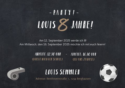 Einladung Kindergeburtstag Fußball mit Fotos 3