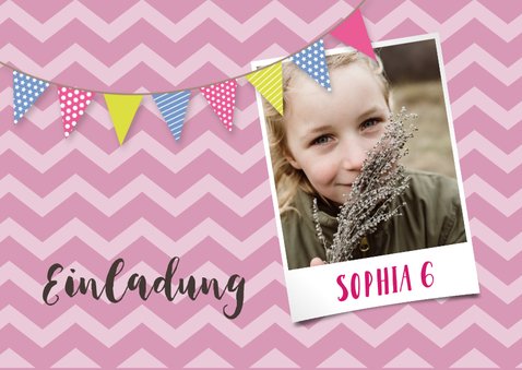 Einladung Kindergeburtstag Hundeparty mit Foto 2
