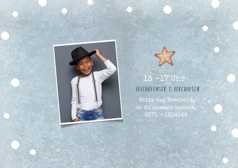 Einladung Kindergeburtstag Junge Winterparty Foto 2