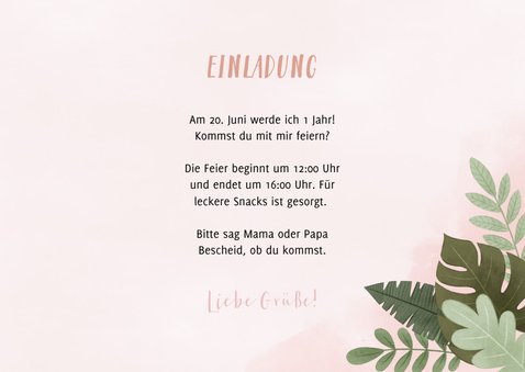 Einladung Kindergeburtstag kleine Löwin und Foto 3