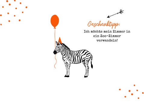 Einladung Kindergeburtstag mit Foto und Zebra 2
