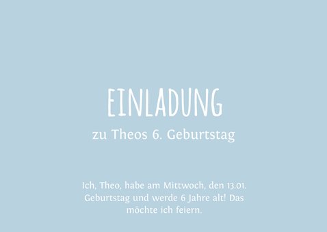 Einladung Kindergeburtstag Party-Pinguine blau 2