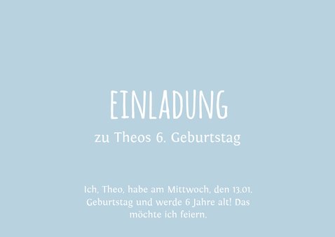 Einladung Kindergeburtstag Party-Pinguine blau 2