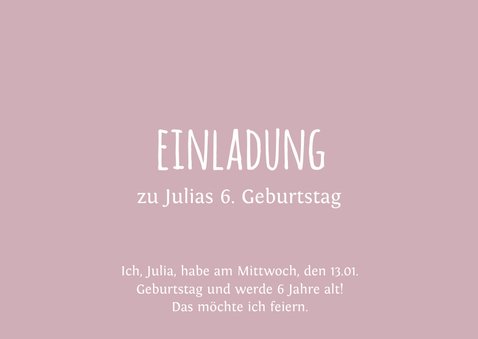 Einladung Kindergeburtstag Party-Pinguine rosa 2