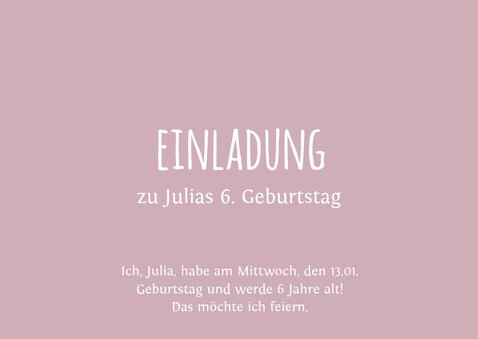 Einladung Kindergeburtstag Party-Pinguine rosa 2