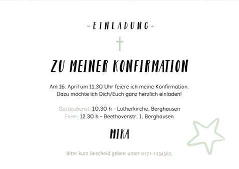 Einladung Konfirmation Foto und Graffiti 3