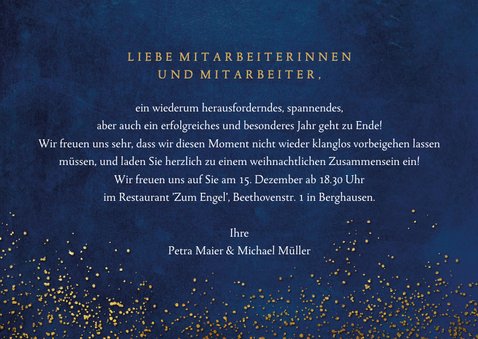 Einladung Weihnachtsfeier 'Wir sind zurück' 3