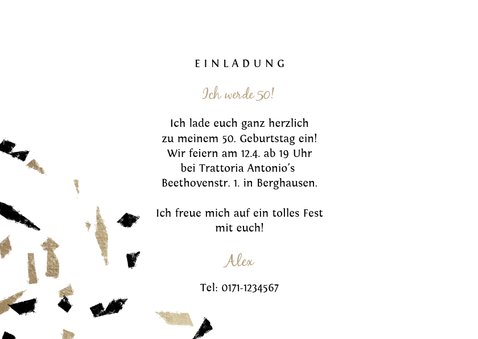 Einladung zum 50. Geburtstag 1969 mit Fotos 3